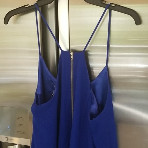 💕HOLLY SHARP💕 Halter Spaghetti Strap Swing Dress Royal Blue M Medium NWT - Picture 6 of 11